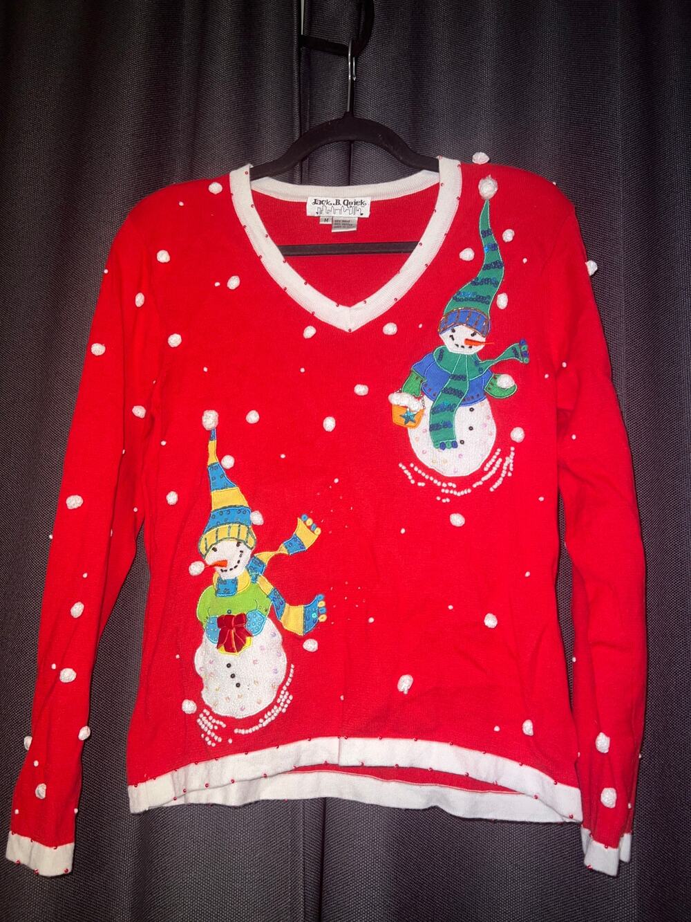 Ugly Christmas Sweater Xmas Size Medium Jack B Quick
